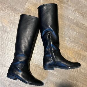 Black Leather Stuart Weitzman Knee-High Boots